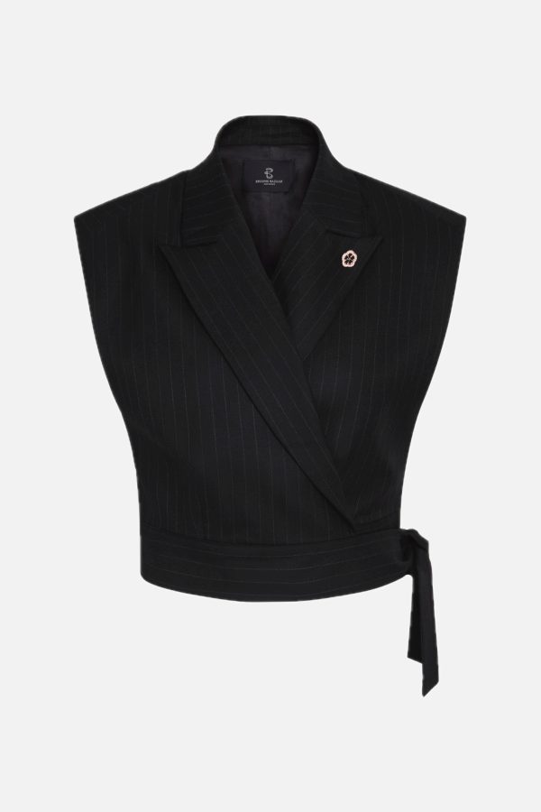 BillBBBerin waistcoat - Black pinstripe Mode – Bild 2