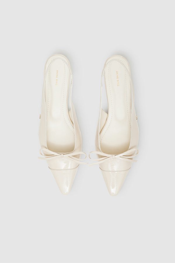 Zoey Slingback Heels - Bone Crinkled Patent Online-Verkauf – Bild 2