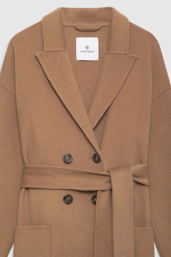 Dylan Coat - Camel Cashmere Blend Zu verkaufen – Bild 4